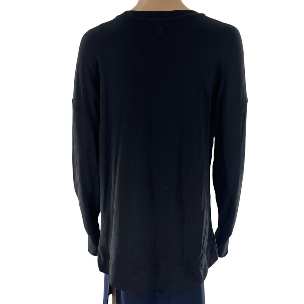 Sweaty Betty Black Cotton After Class Longline Pullover Sweatshirt - Picture 8 of 12